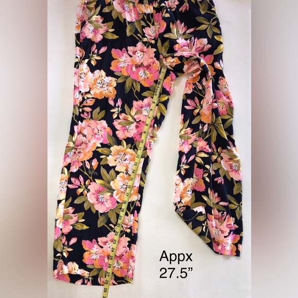LOFT Floral Lightweight Wide Leg Pants (M) - Picture 9 of 14